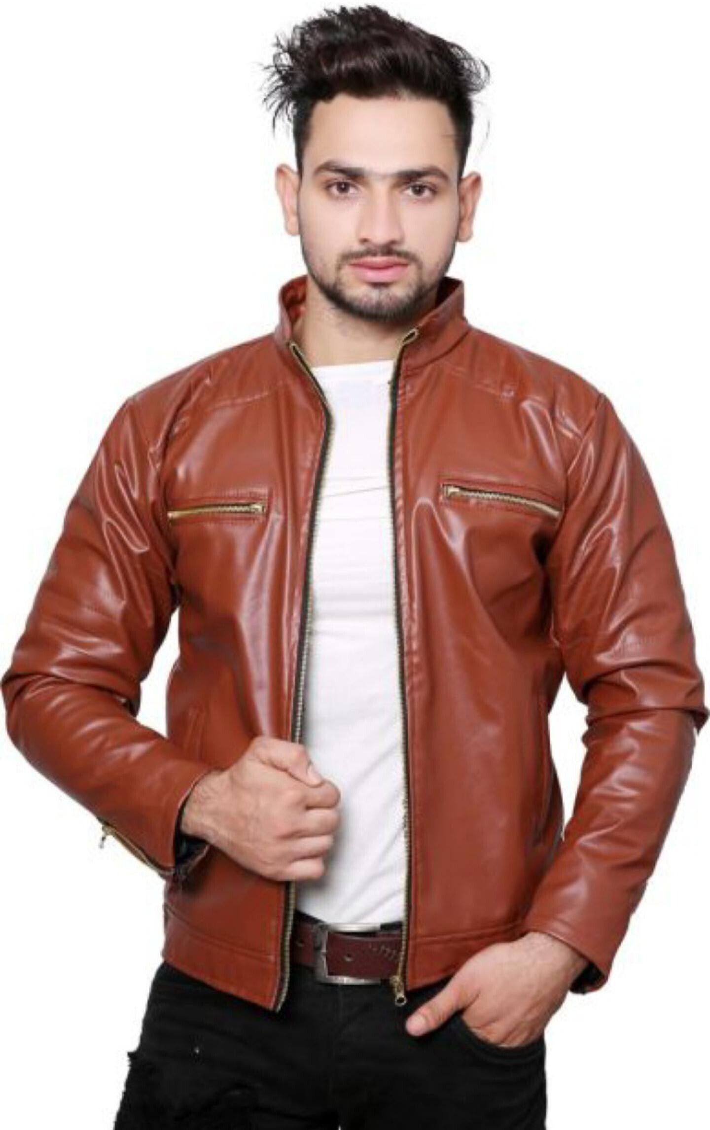 lapataclub fabs Men Solid Leather Jacket-picture-12