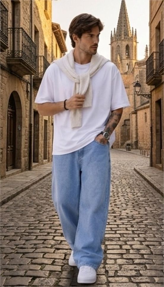 Men Boyfriend Mid Rise Silver Jeans-image-10