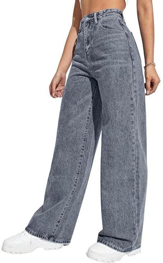 Women Straight Fit Mid Rise Grey Jeans-image-29