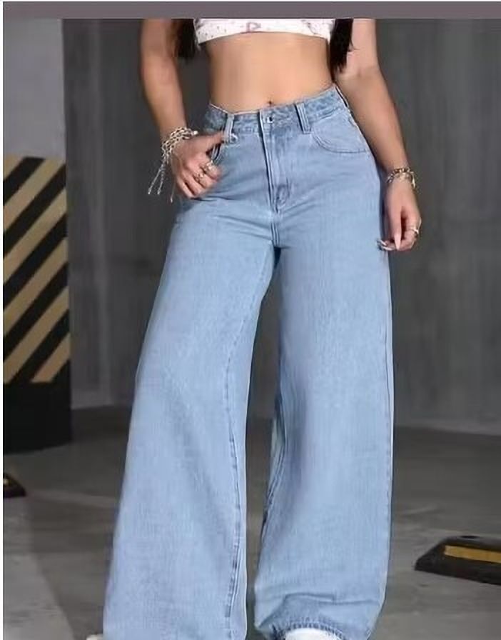 new trend fashionup Women Loose Fit Mid Rise Blue Jeans-picture-15