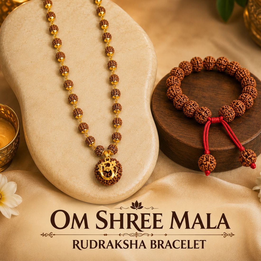 krishnaya Wood Brown, Gold Jewel Set-picture-8