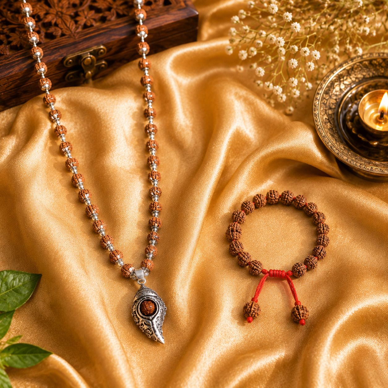 vritti Rudraksha Brown Jewel Set-picture-4