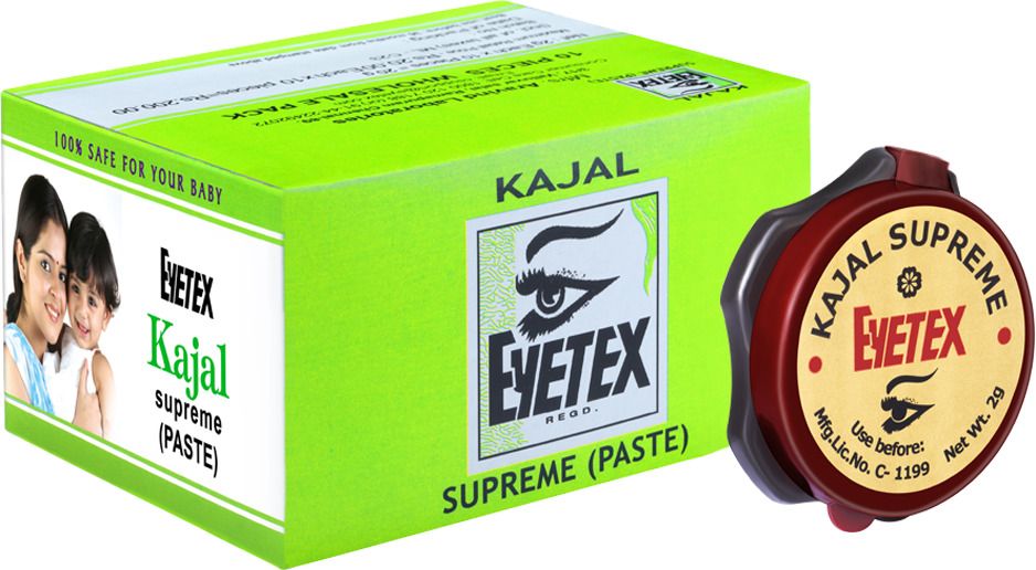 eyetex Kajal Supreme Paste, (Pack of 10), Baby Safe, All Natural Kajal, Skin-Friendly-picture-48