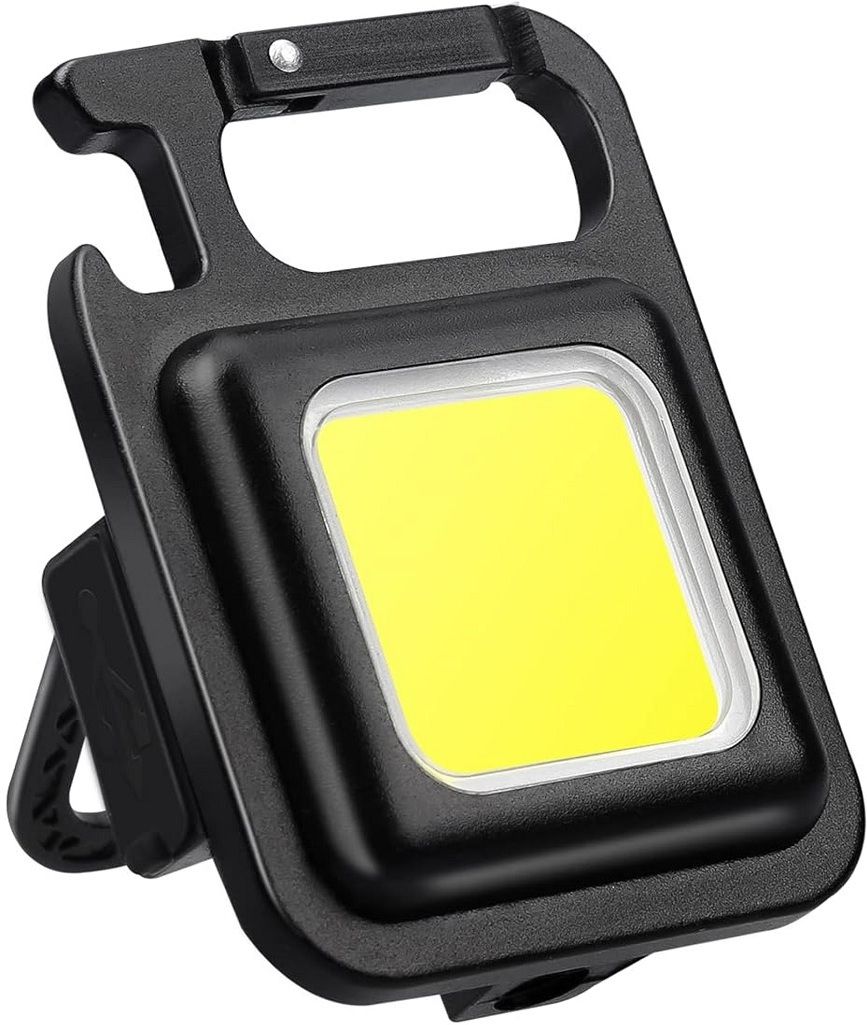 Portable COB LED Keychain Light - USB Rechargeable Magnetic Mini Work Light 2.5 hrs Torch Emergency Light-image-43