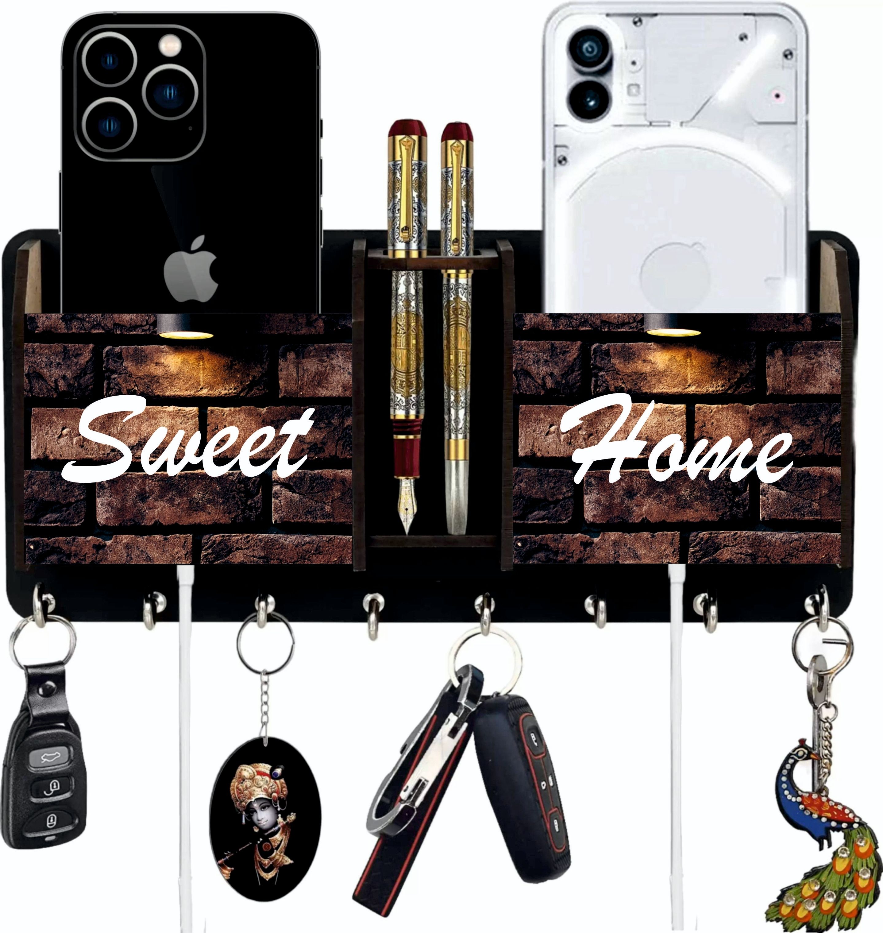 sweet home key holder for home and Office décor Wood Key Holder-image-20
