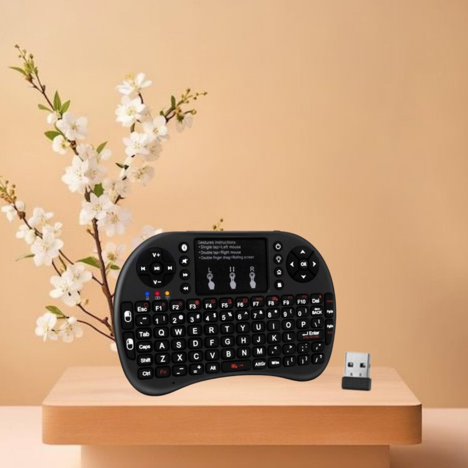 SACRO Bluetooth (Wireless Keyboard) USB Rechargeable Keyboard With Pocket Size D157 Wireless Thumb-size Multi-device Keyboard Compatible with Laptop-picture-28