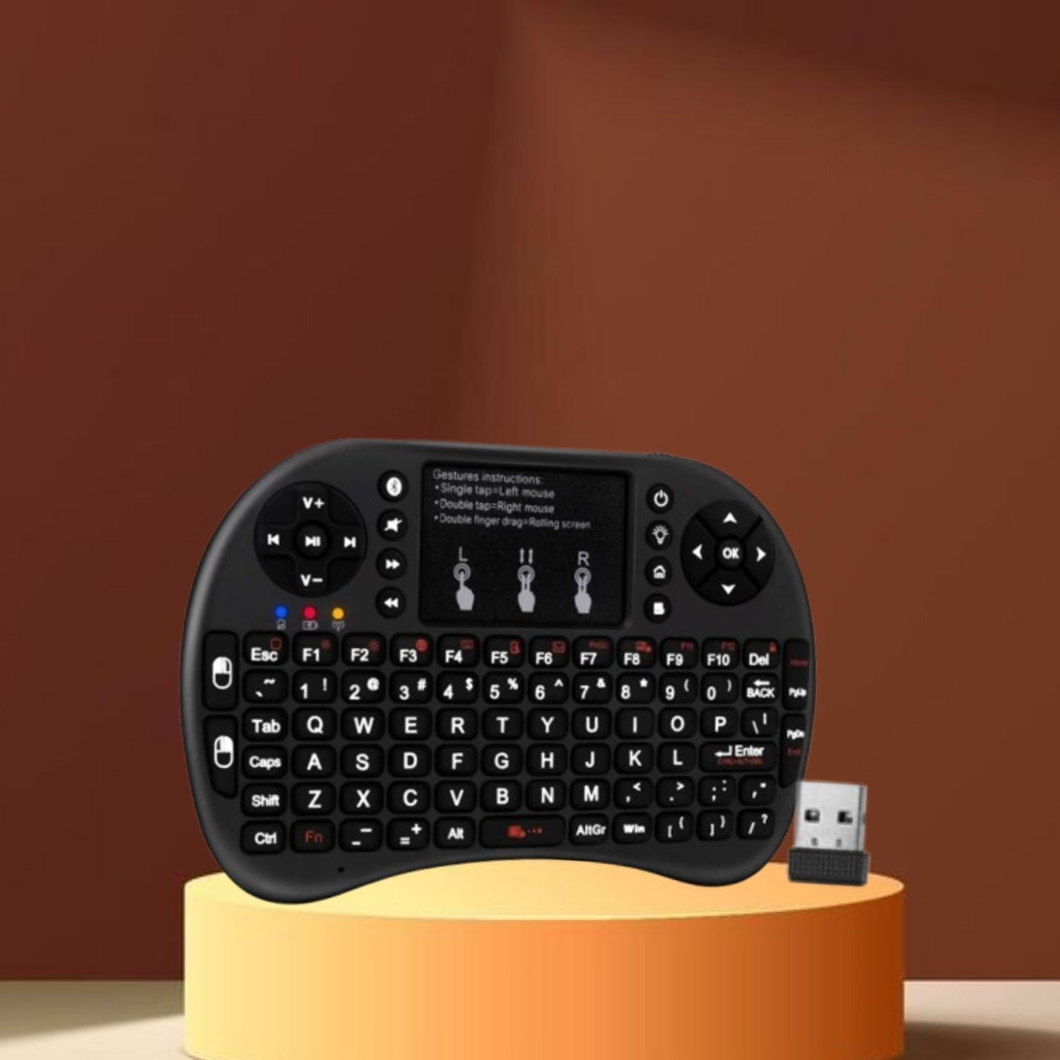 SACRO Bluetooth (Wireless Keyboard) USB Rechargeable Keyboard With Pocket Size D431 Wireless Thumb-size Multi-device Keyboard Compatible with Laptop-picture-17