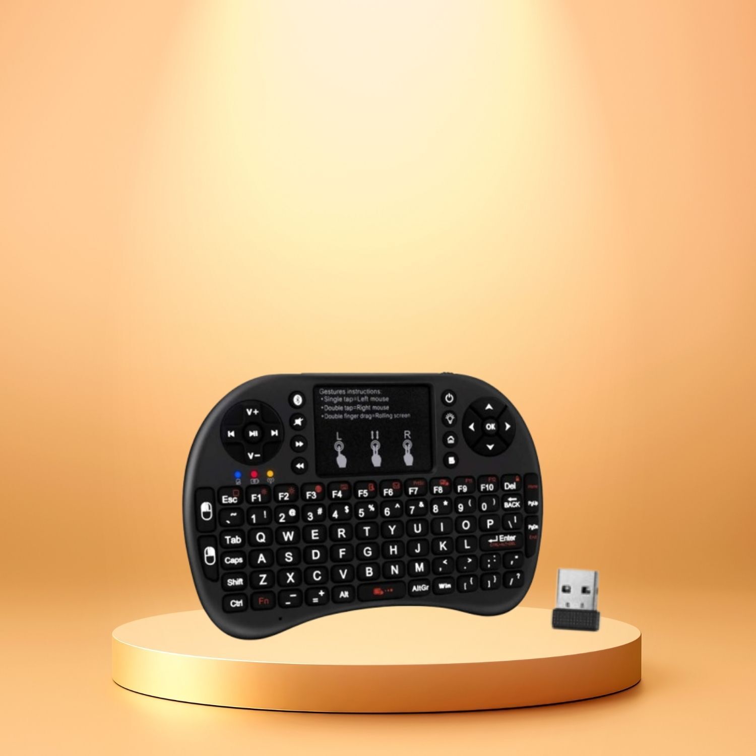 Clairbell Bluetooth (Wireless Keyboard) USB Rechargeable Keyboard With Pocket Size H406 Wireless Thumb-size Multi-device Keyboard Compatible with Tablet-image-39