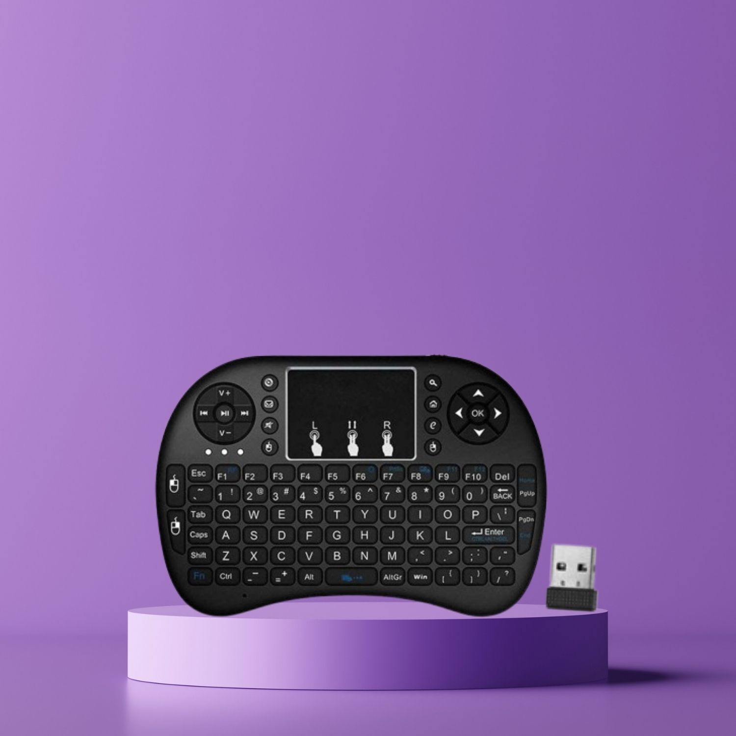 FRONY Bluetooth (Wireless Keyboard) USB Rechargeable Keyboard With Pocket Size C489 Wireless Thumb-size Multi-device Keyboard Compatible with Tablet-picture-26