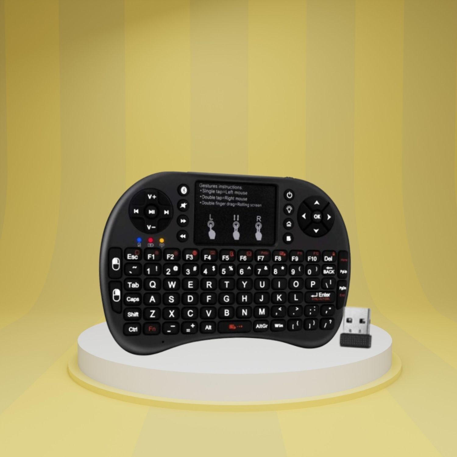 Clairbell Bluetooth (Wireless Keyboard) USB Rechargeable Keyboard With Pocket Size K258 Wireless Thumb-size Multi-device Keyboard Compatible with Tablet-image-40