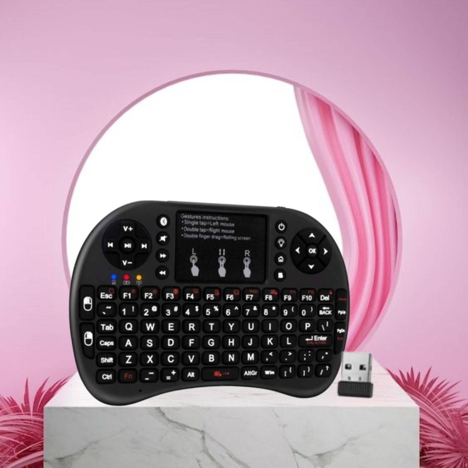SACRO Bluetooth (Wireless Keyboard) USB Rechargeable Keyboard With Pocket Size E192 Wireless Thumb-size Multi-device Keyboard Compatible with Laptop-picture-39