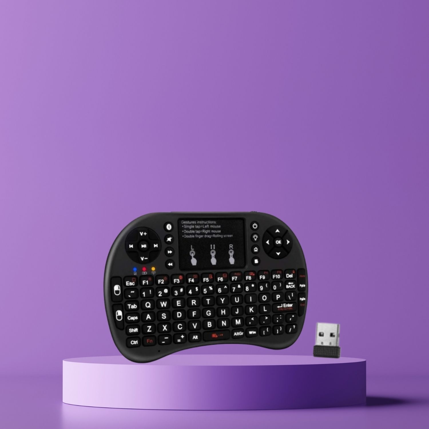 SACRO Bluetooth (Wireless Keyboard) USB Rechargeable Keyboard With Pocket Size E216 Wireless Thumb-size Multi-device Keyboard Compatible with Laptop-picture-30