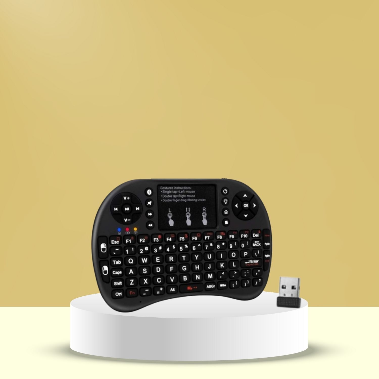 SACRO Bluetooth (Wireless Keyboard) USB Rechargeable Keyboard With Pocket Size D117 Wireless Thumb-size Multi-device Keyboard Compatible with Laptop-picture-46
