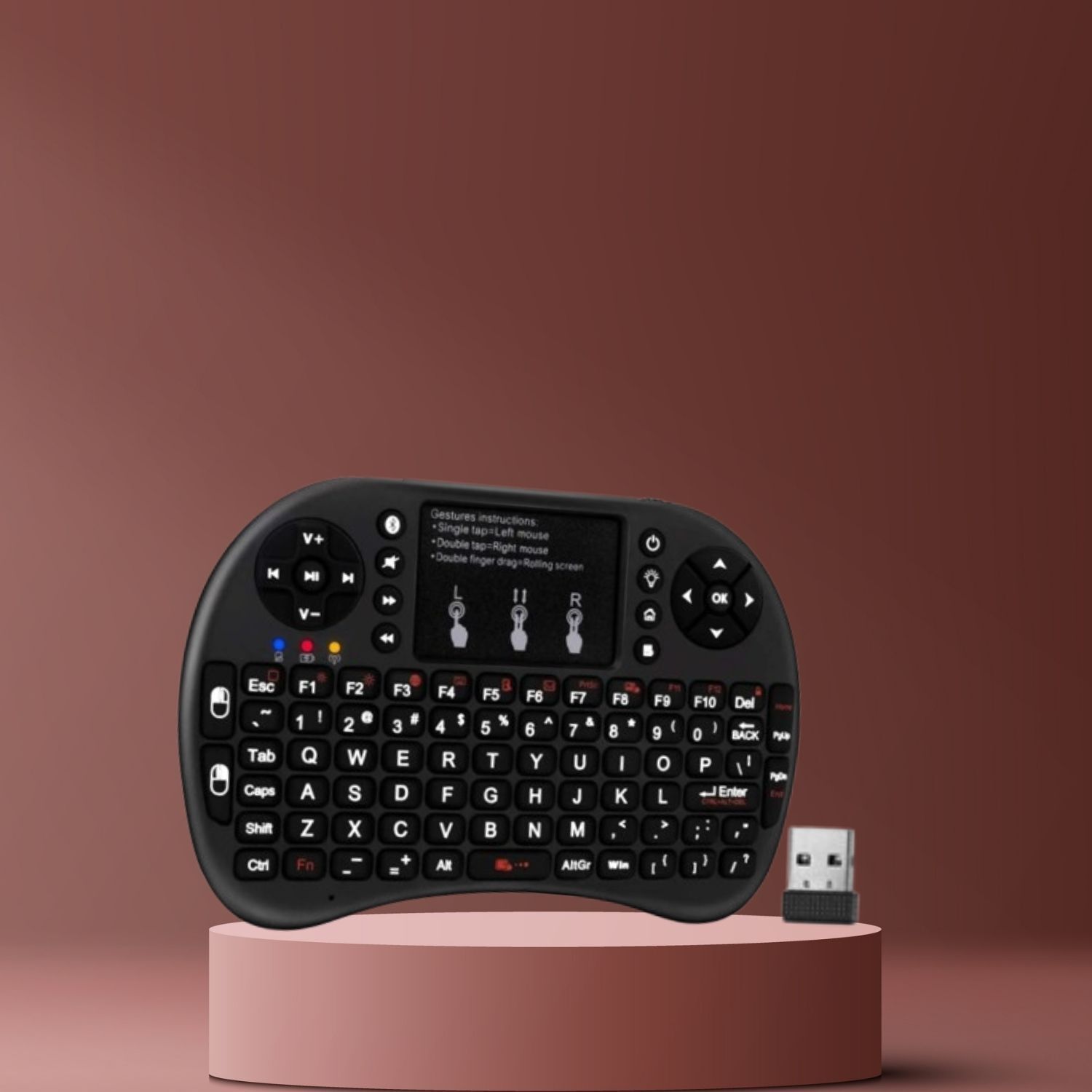 Clairbell Bluetooth (Wireless Keyboard) USB Rechargeable Keyboard With Pocket Size H421 Wireless Thumb-size Multi-device Keyboard Compatible with Tablet-picture-45