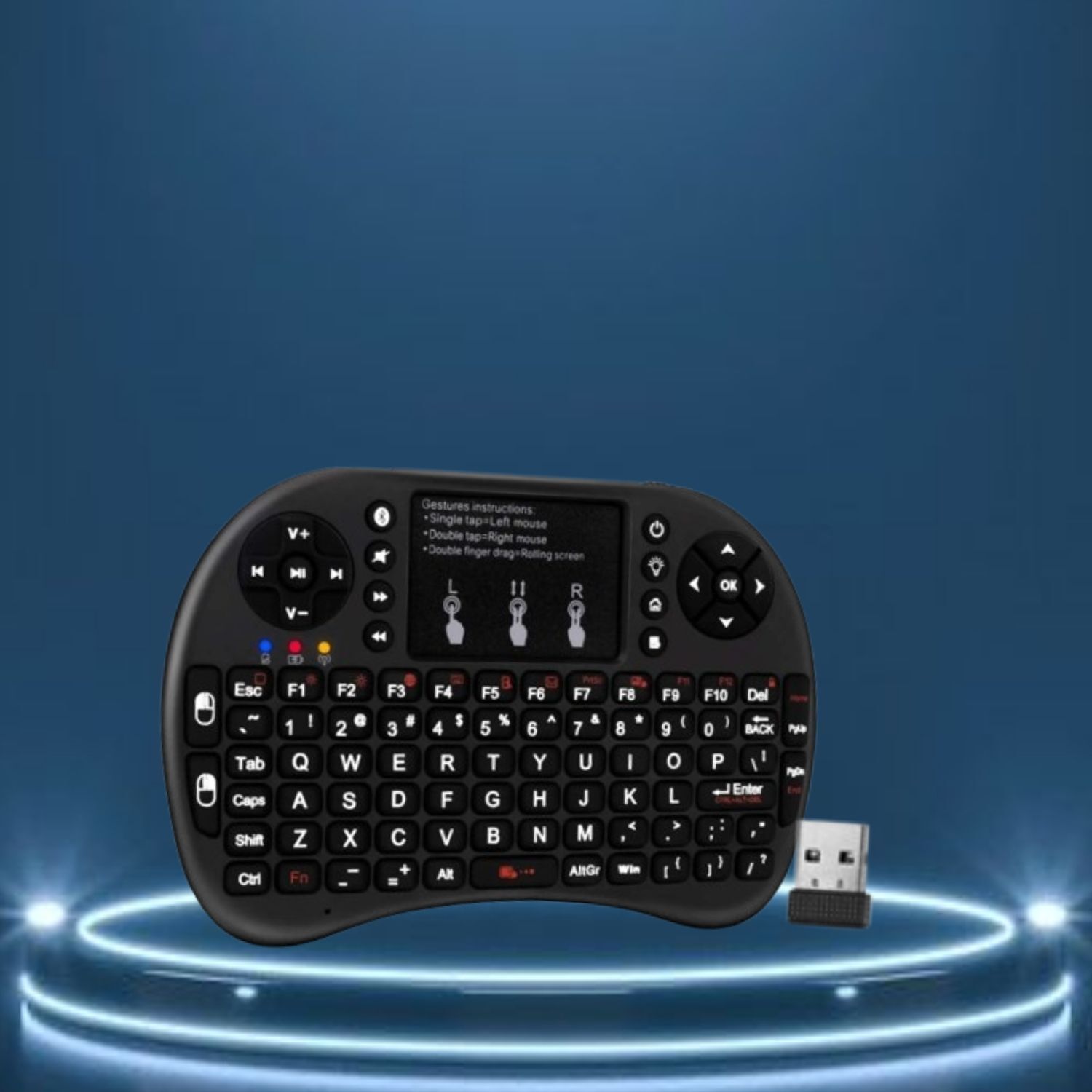 Clairbell Bluetooth (Wireless Keyboard) USB Rechargeable Keyboard With Pocket Size H436 Wireless Thumb-size Multi-device Keyboard Compatible with Tablet-image-48