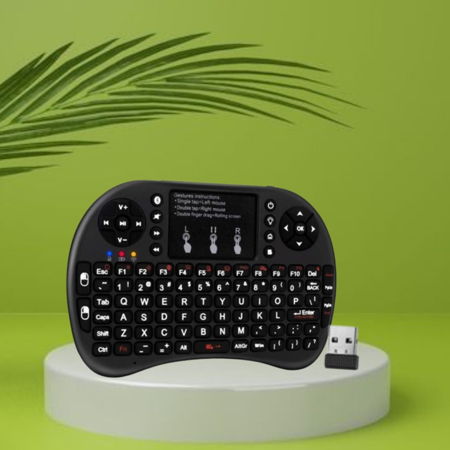 SACRO Bluetooth (Wireless Keyboard) USB Rechargeable Keyboard With Pocket Size D299 Wireless Thumb-size Multi-device Keyboard Compatible with Laptop-picture-36