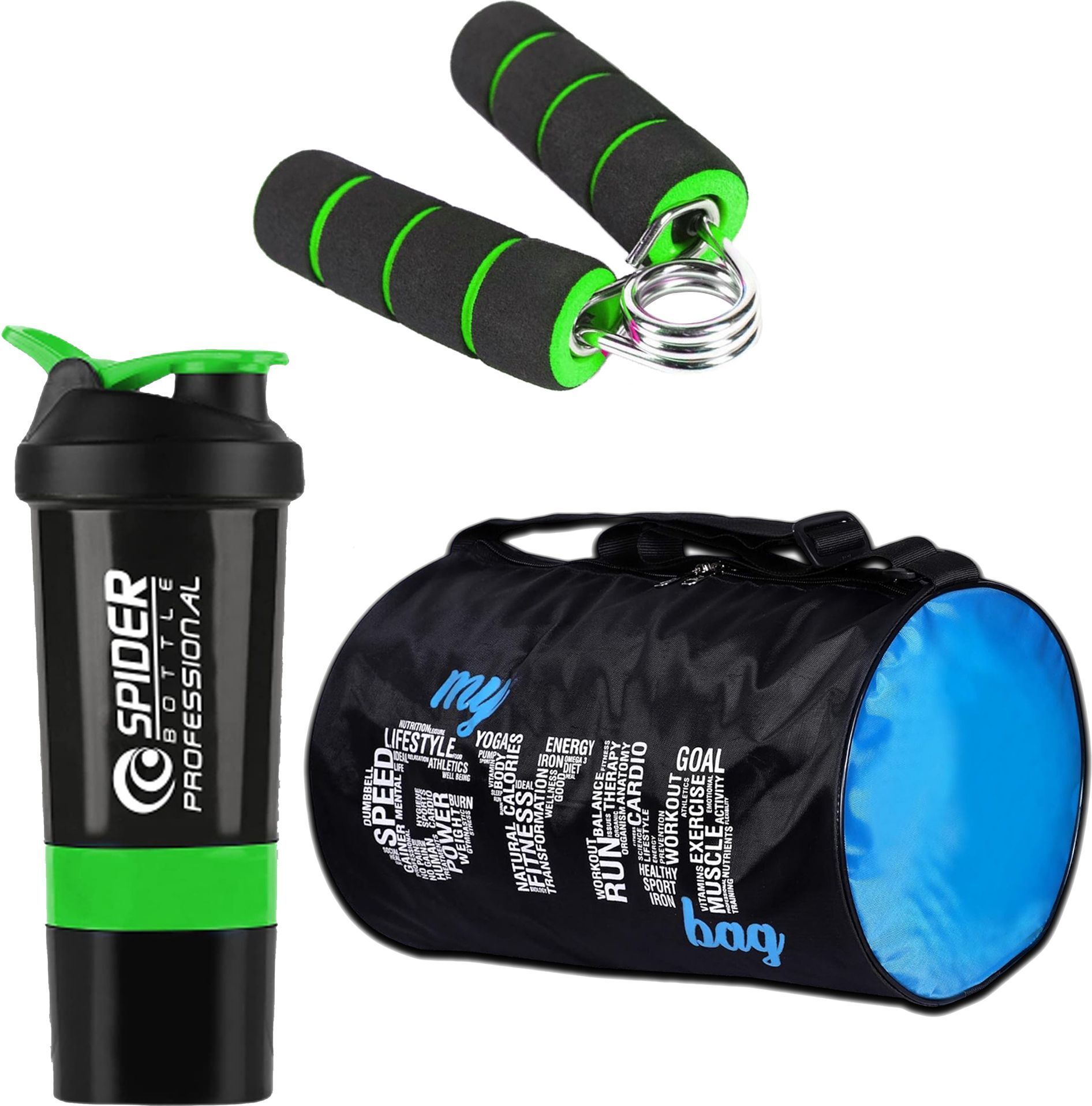 Power Combo Set of Gym Bag with Hand Gripper and Shaker Bottle For Men & Women Fitness Accessory Kit Kit-image-13