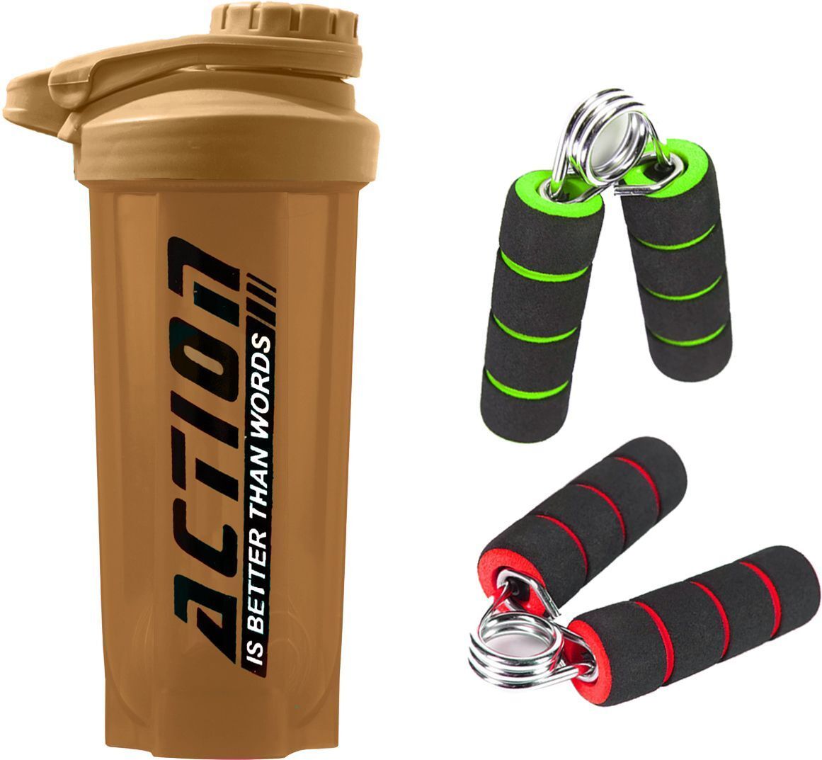 COMBO OF 700ML Shaker Bottle for Protein Shake & Foam Handle Hand Exerciser Grip Fitness Accessory Kit Kit-image-43