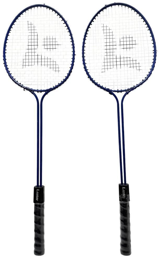 Double Shaft Racket With Two Shuttle Cork Round Shape Shaft Badminton Kit-image-49