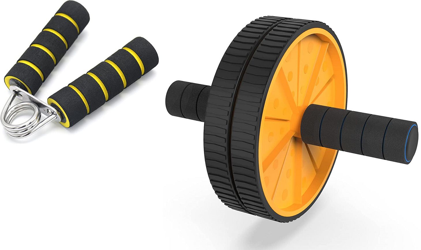 Best Combo Of Ab Wheel Roller With Foam Hand Grip For Men & Women Fitness Accessory Kit Kit-image-11