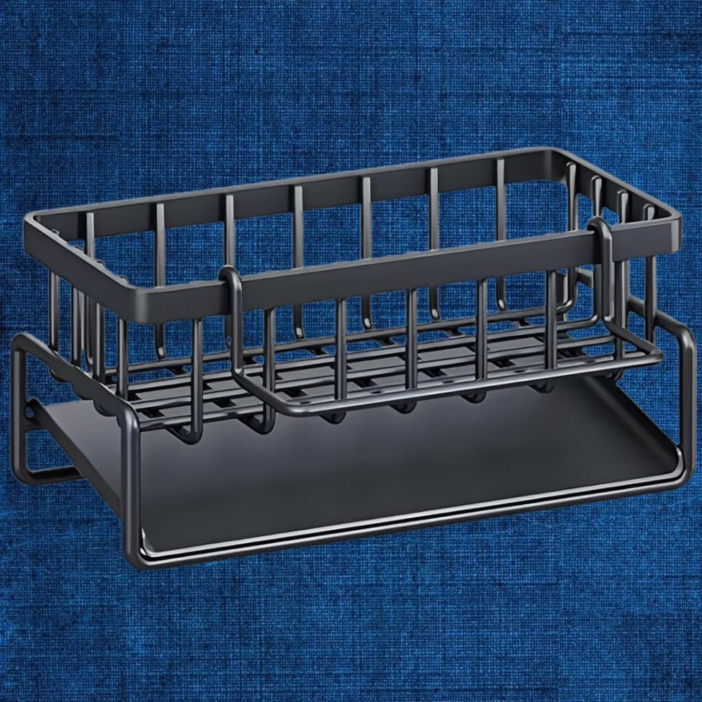 Dish Drainer Kitchen Rack Elegant Metal Dish Organizer with Spacious Counter Storage Solution Steel-image-1