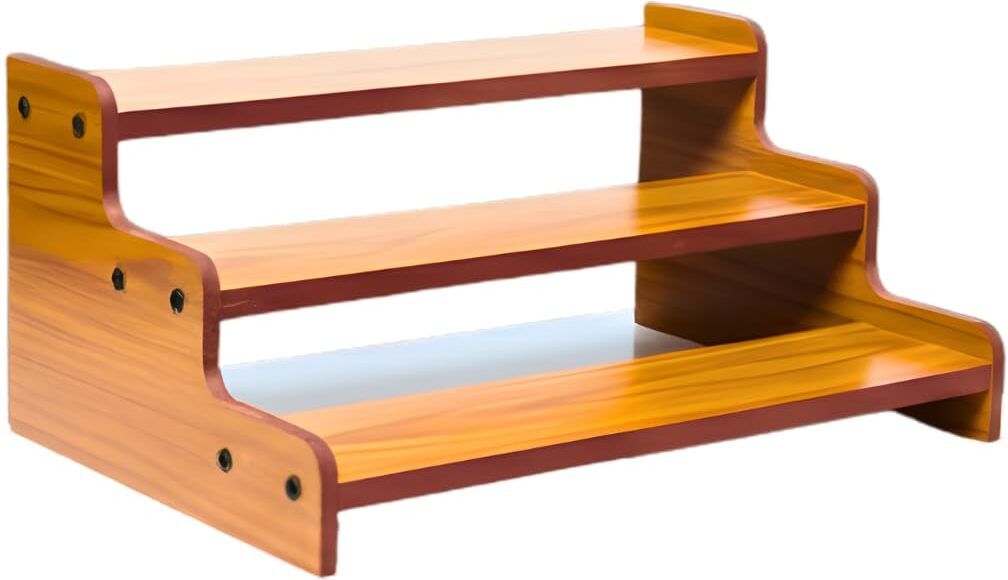 Containers Kitchen Rack 3-Tier Spice Rack, 13.8 Inch Wood Step Shelf Countertop Spice Storage Holder, Wood-image-29