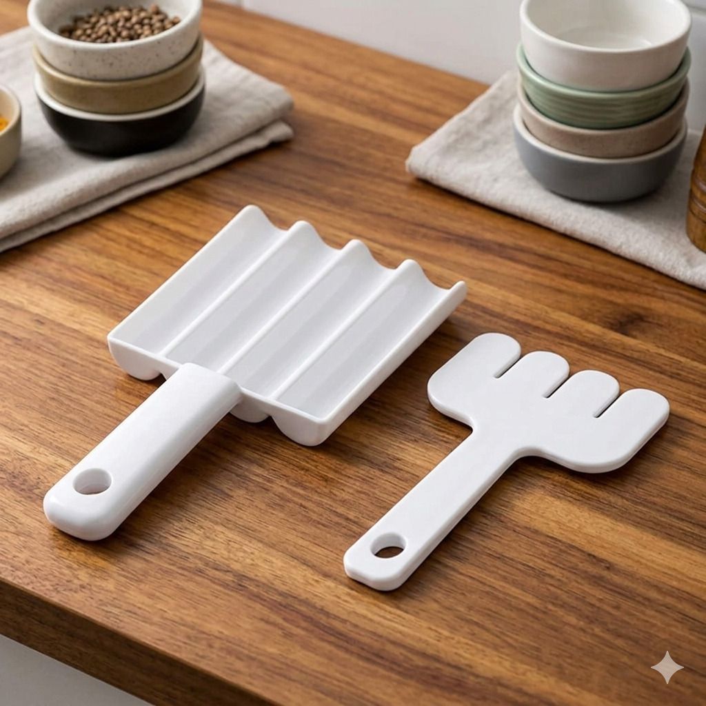Manual Fritter Pakoda Maker-4-Grid Plastic Kitchen Scoop Snack Meatball Maker Kitchen Scoop-image-5