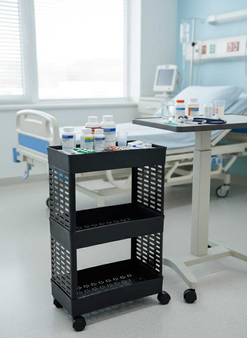 apexmax SuparMax Multipurpose 3-Tier Floor Mount Shelf Kitchen Organizer Rack Plastic Kitchen Trolley-picture-23