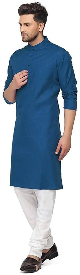 stylekurta Solid Cotton Blend A-line Kurta for Men-picture-6