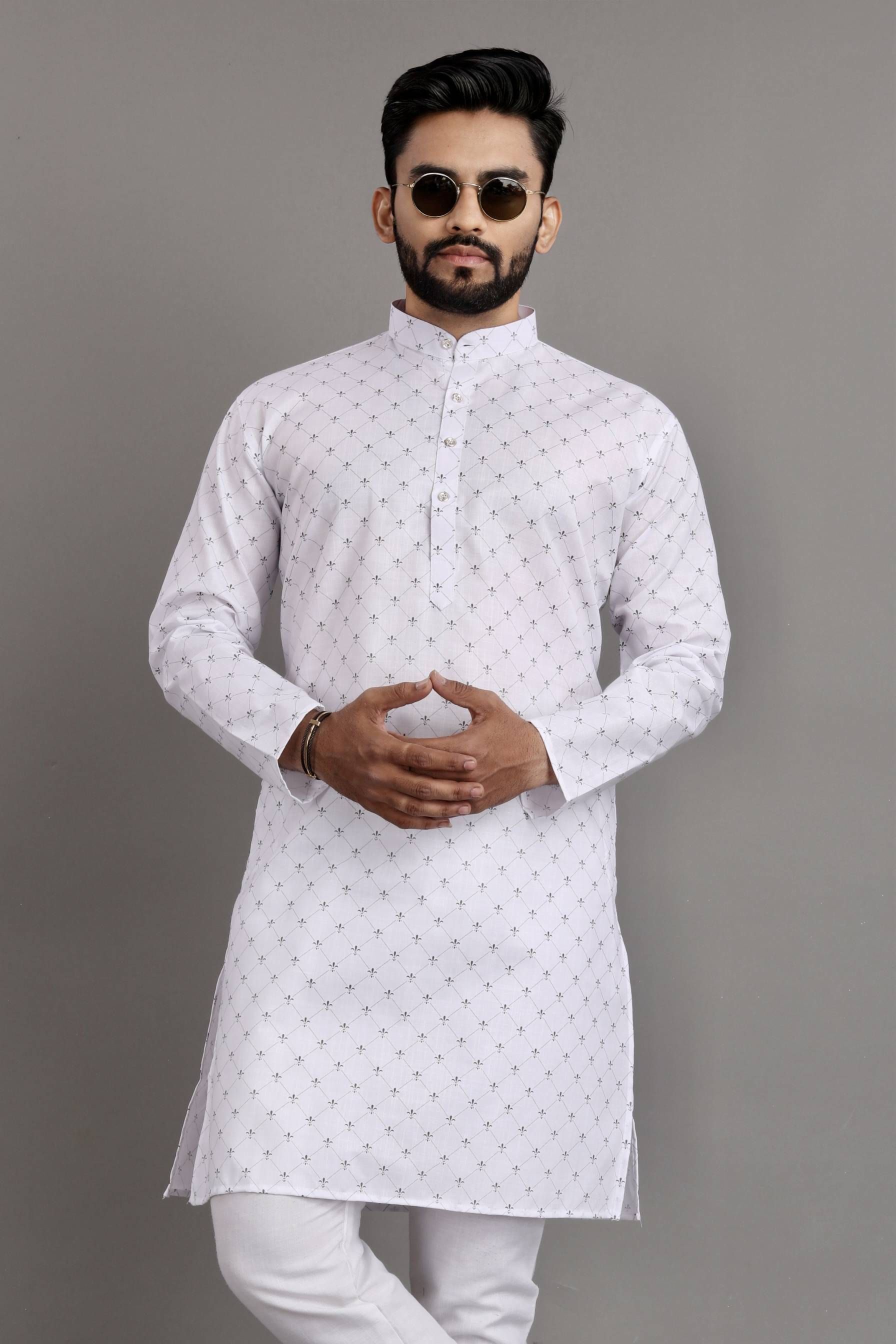 stylekurta Printed Cotton Blend Straight Kurta for Men-picture-28