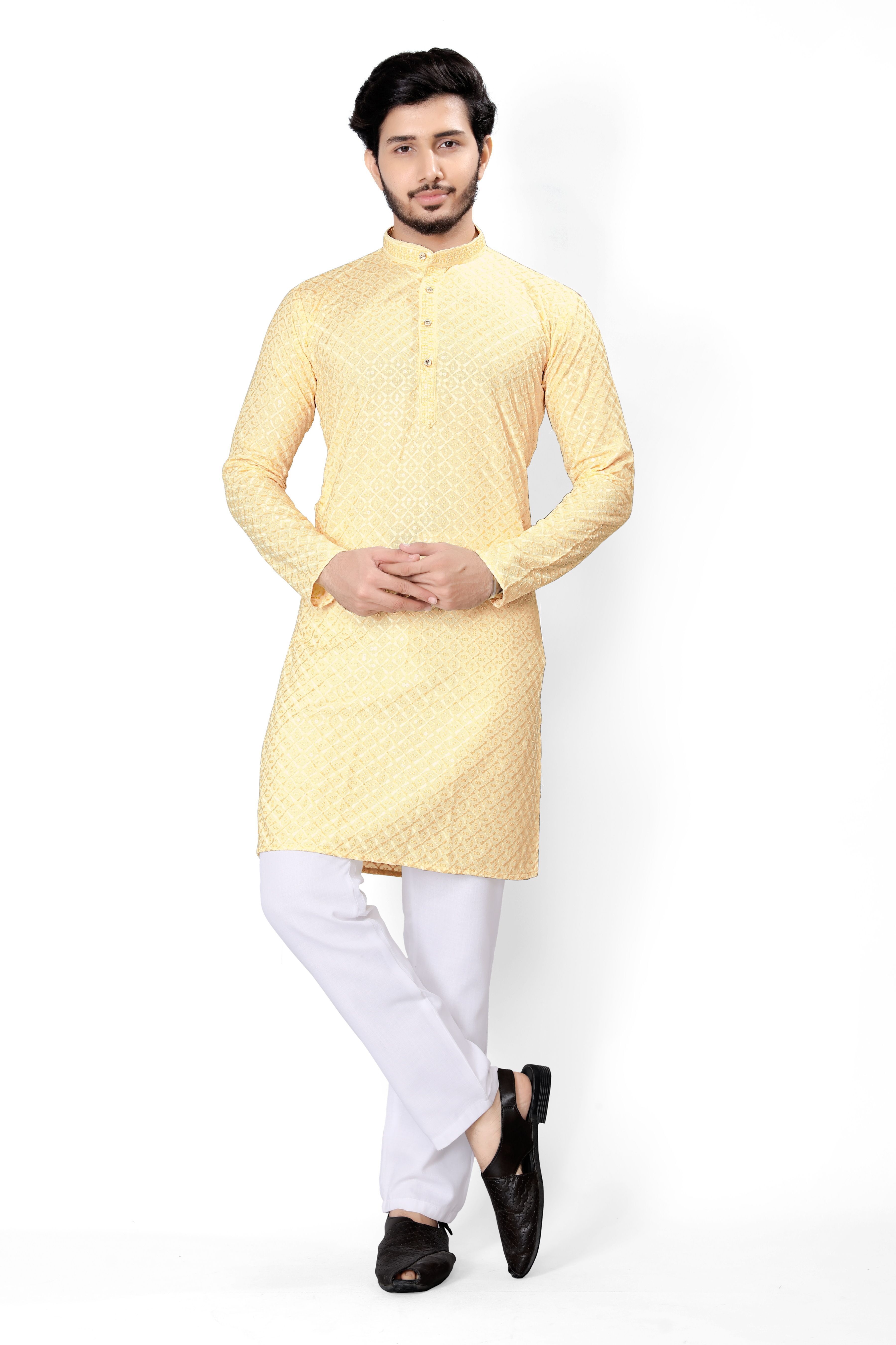 stylekurta Self Design Viscose Rayon Straight Kurta for Men-picture-38