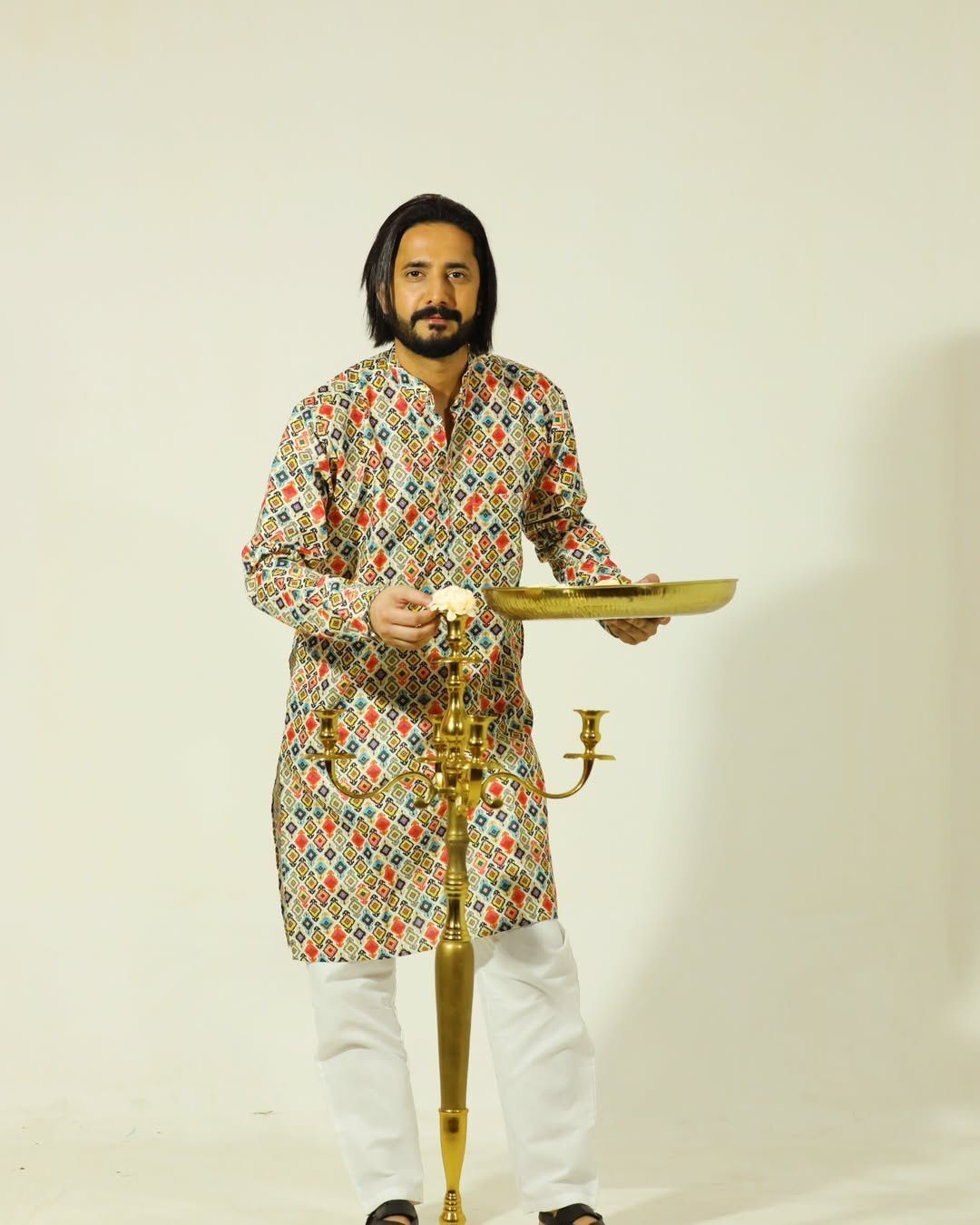 stylekurta Printed Cotton Blend A-line Kurta for Men-picture-24