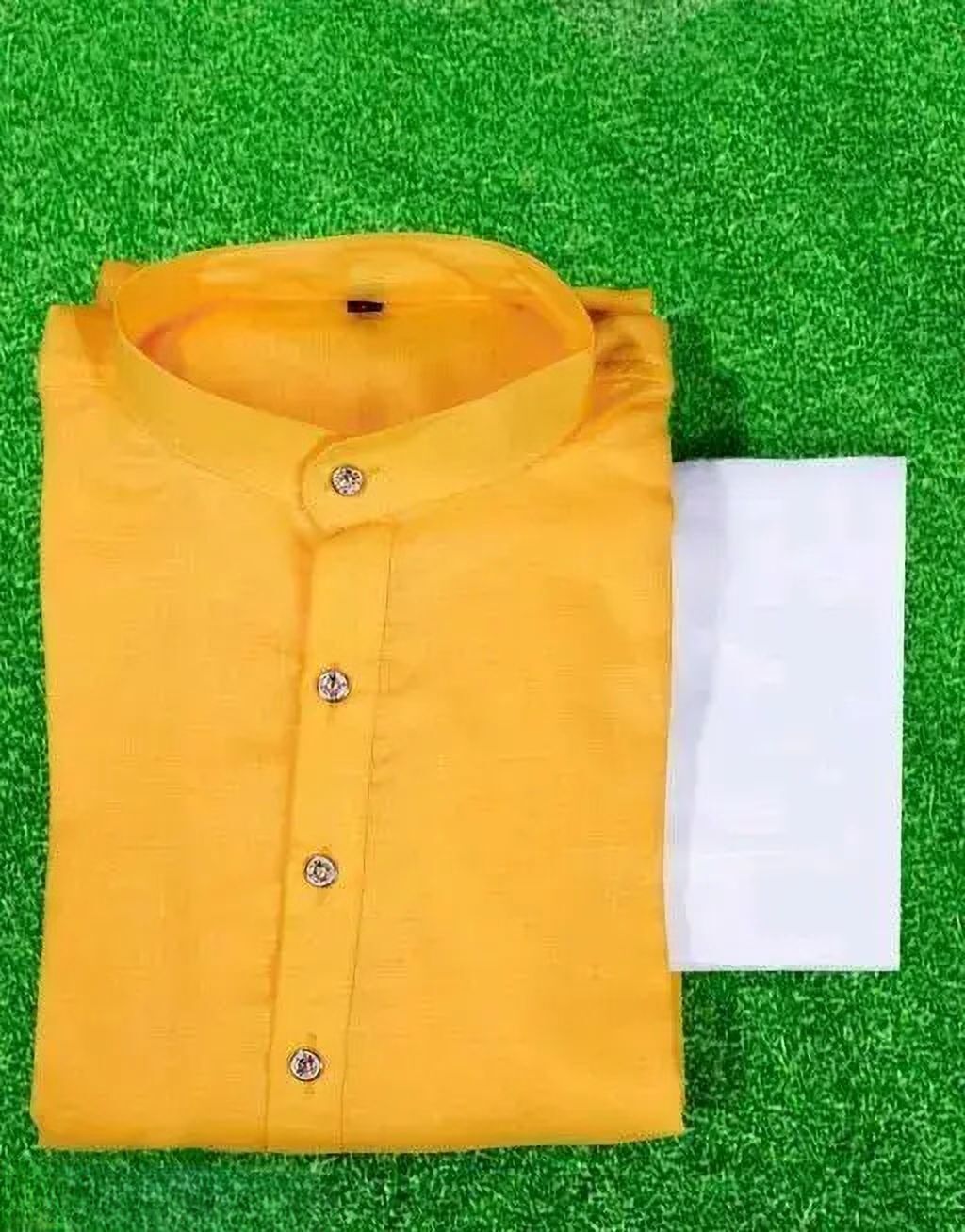 stylekurta Solid Cotton Blend Straight Kurta for Men-picture-3