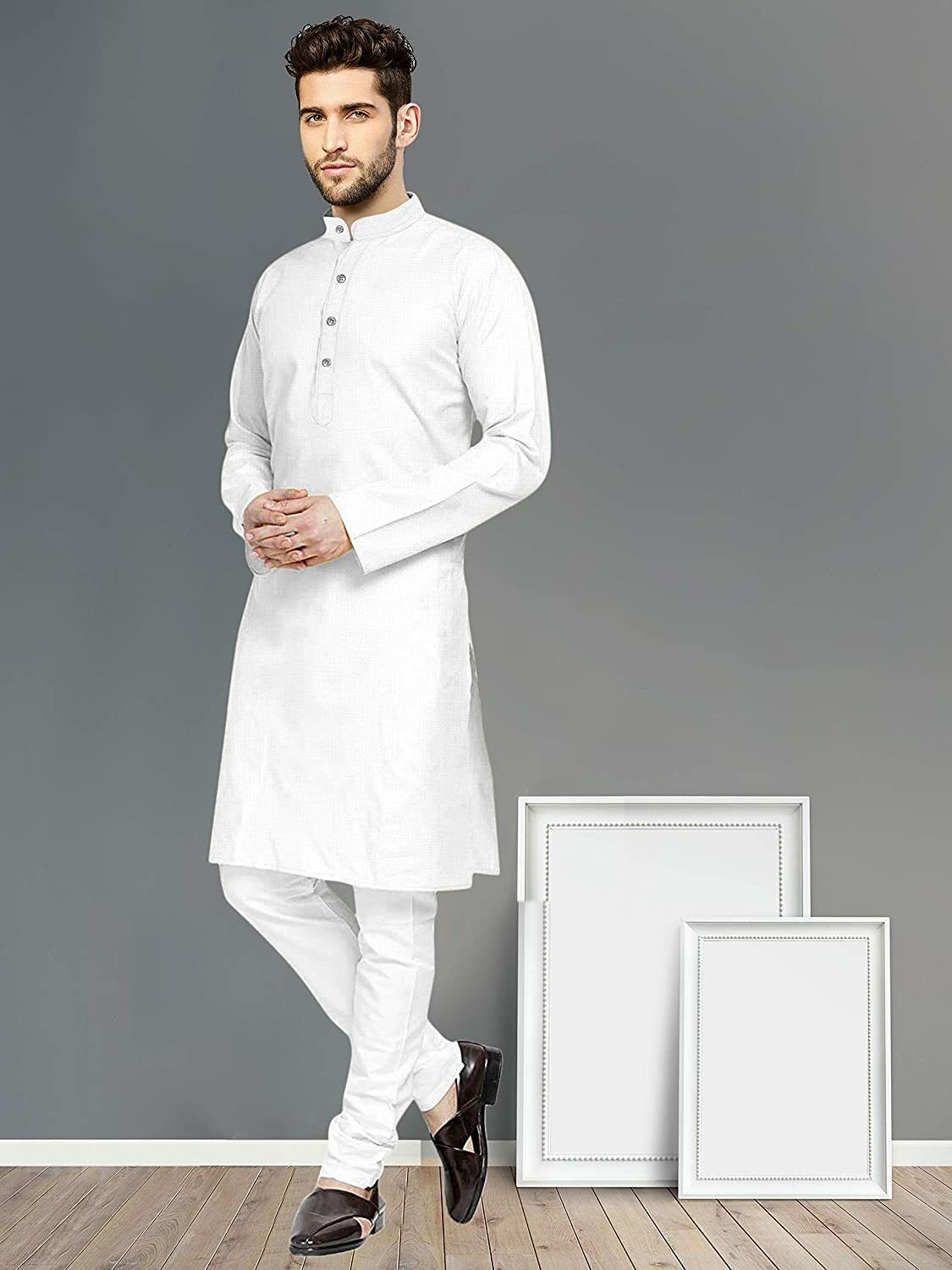 fabwax Men Cotton Blend Kurta Pyjama Set-picture-9