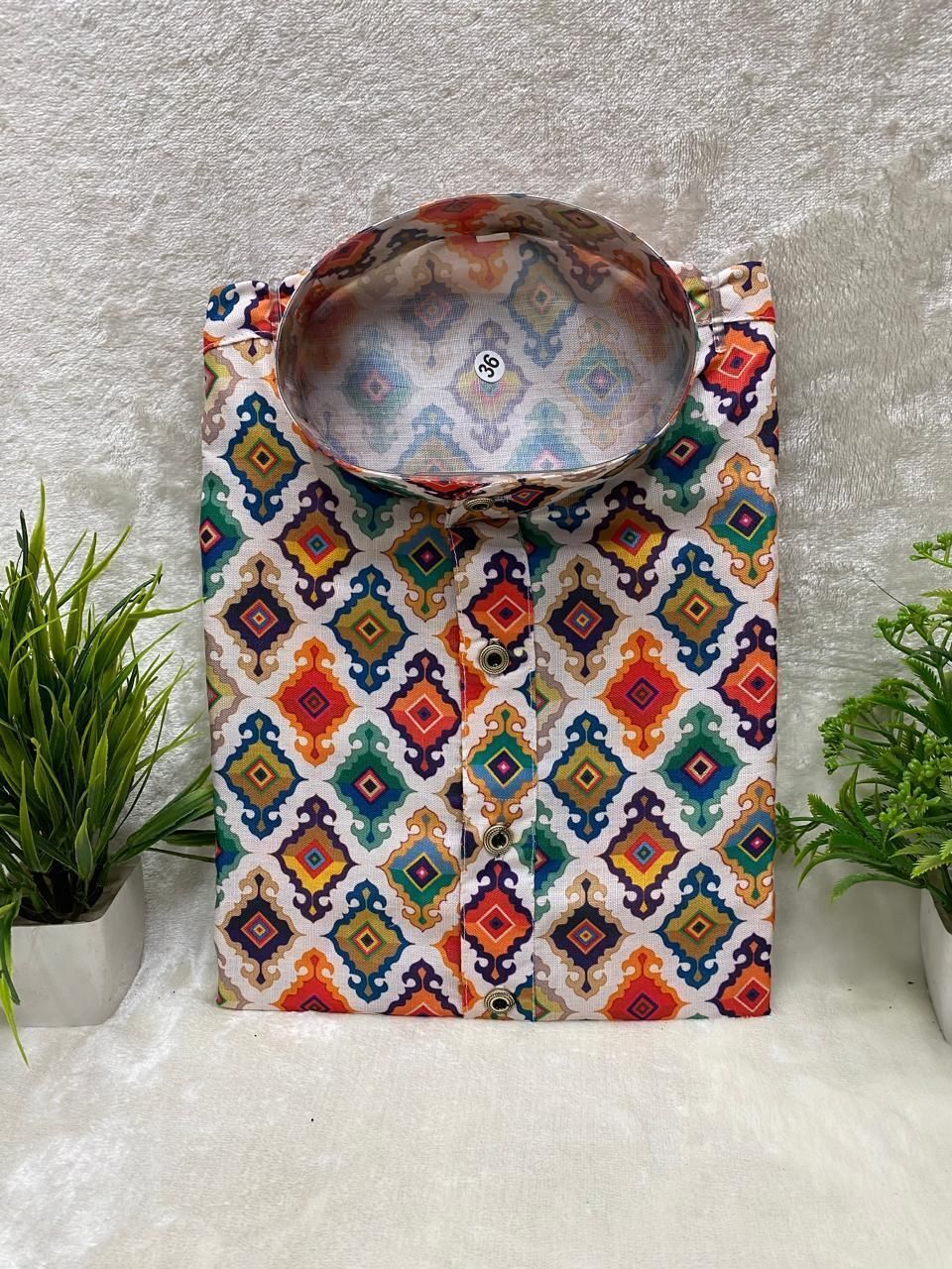 stylekurta Printed Cotton Blend A-line Kurta for Men-picture-13