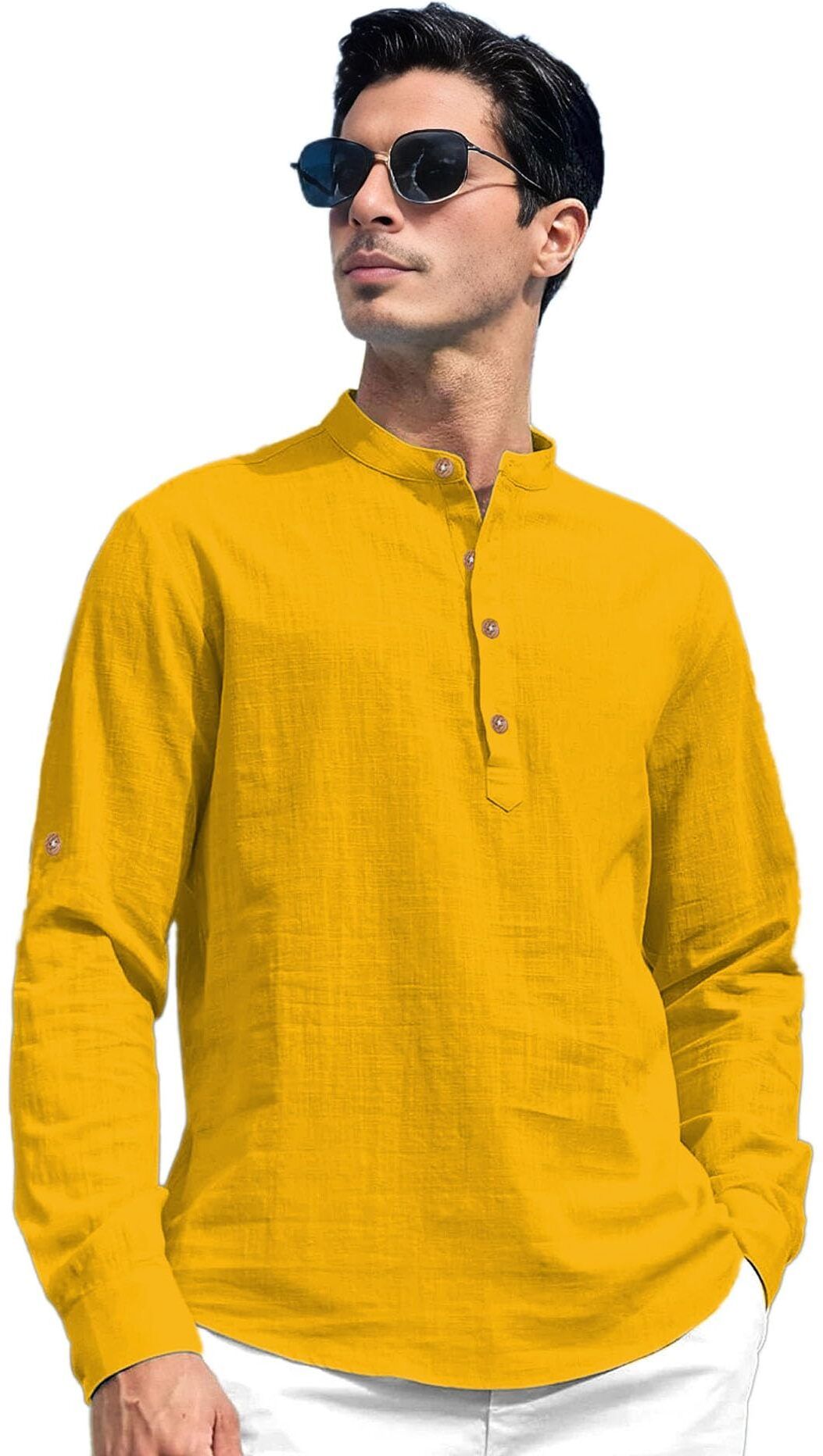yugnik Solid Pure Cotton Straight Kurta for Men-picture-13