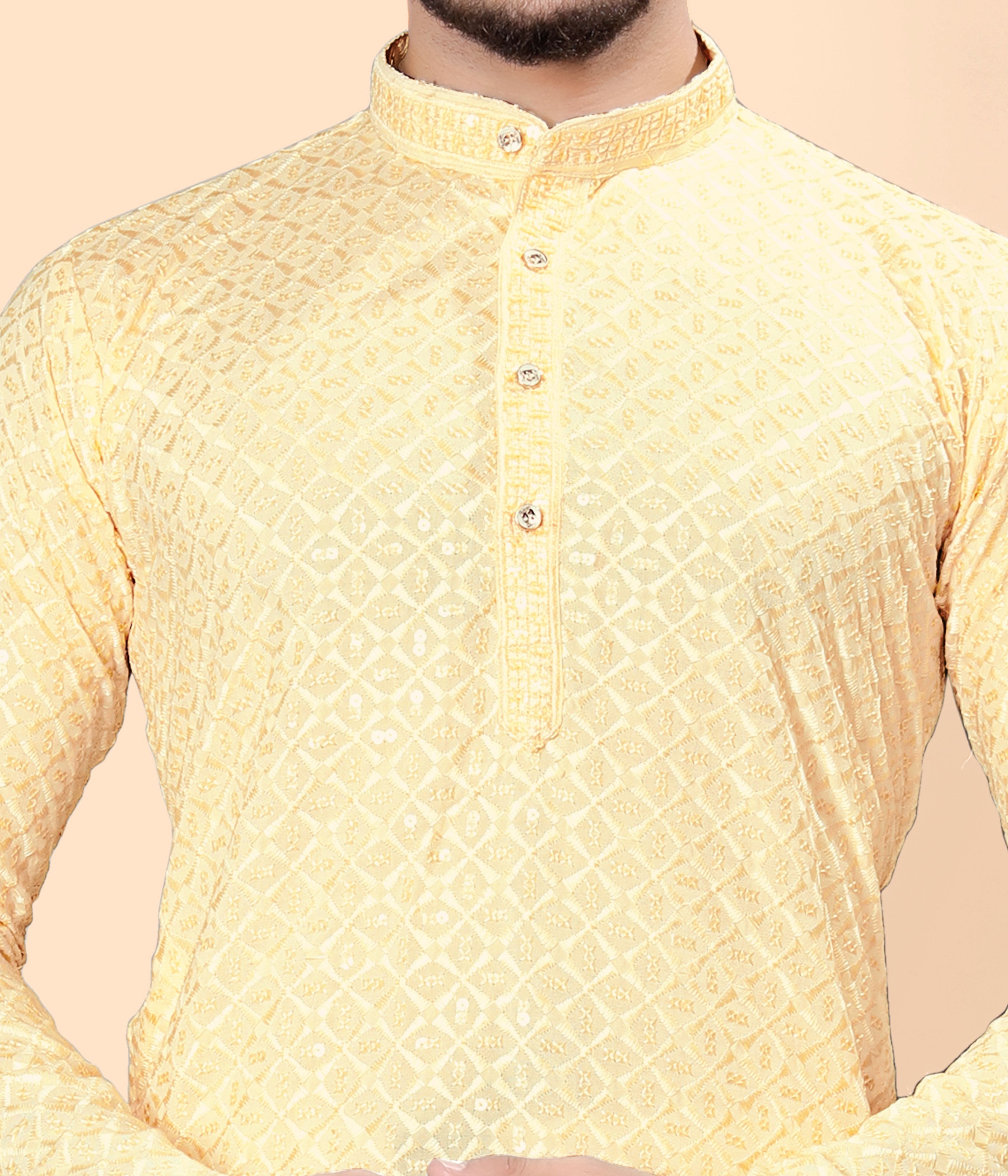 stylekurta Embroidered Viscose Rayon Straight Kurta for Men-picture-34