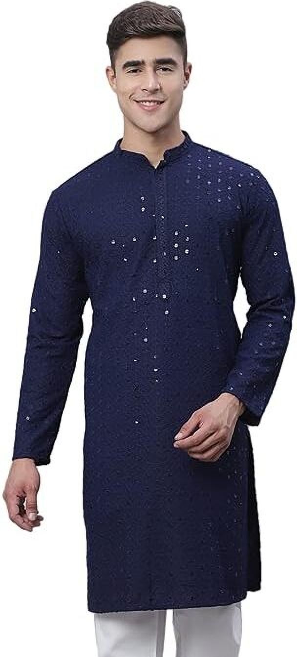 stylekurta Chikan Embroidery Viscose Rayon Straight Kurta for Men-picture-37