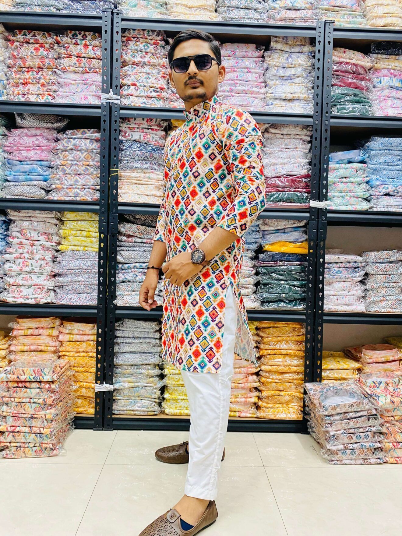 stylekurta Printed Cotton Blend A-line Kurta for Men-picture-47