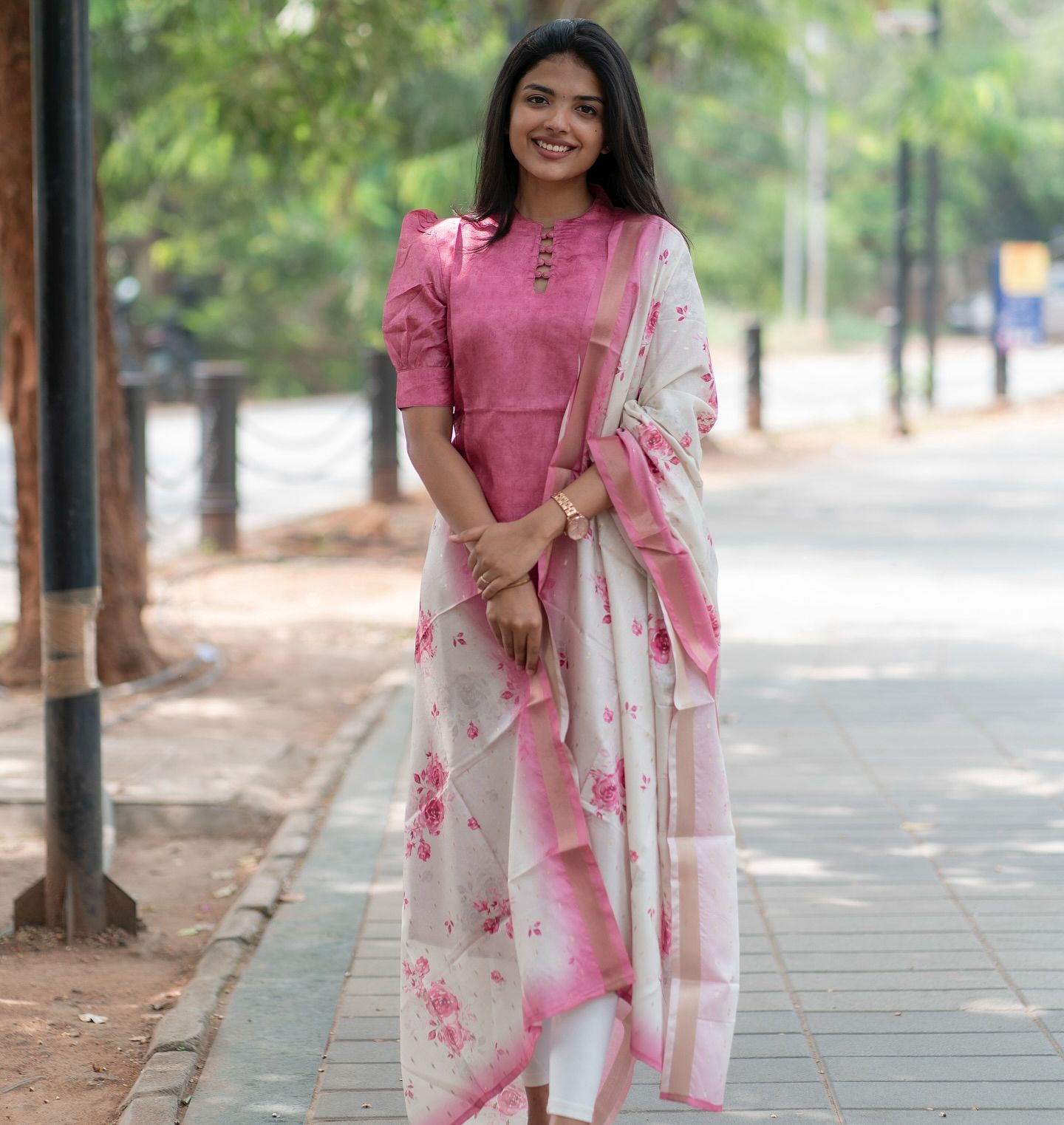 sun fashion and lifestyle Women Chanderi Kurta Dupatta Set-picture-10