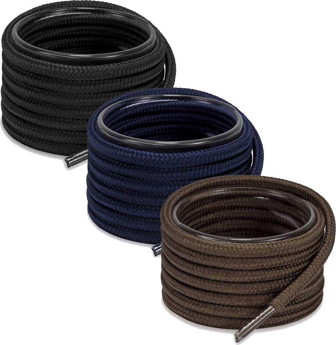 laceexp shoe lace Round Black Brown Navy 120cm 3pair Boot Hiking Sports Shoe Lace-image-42
