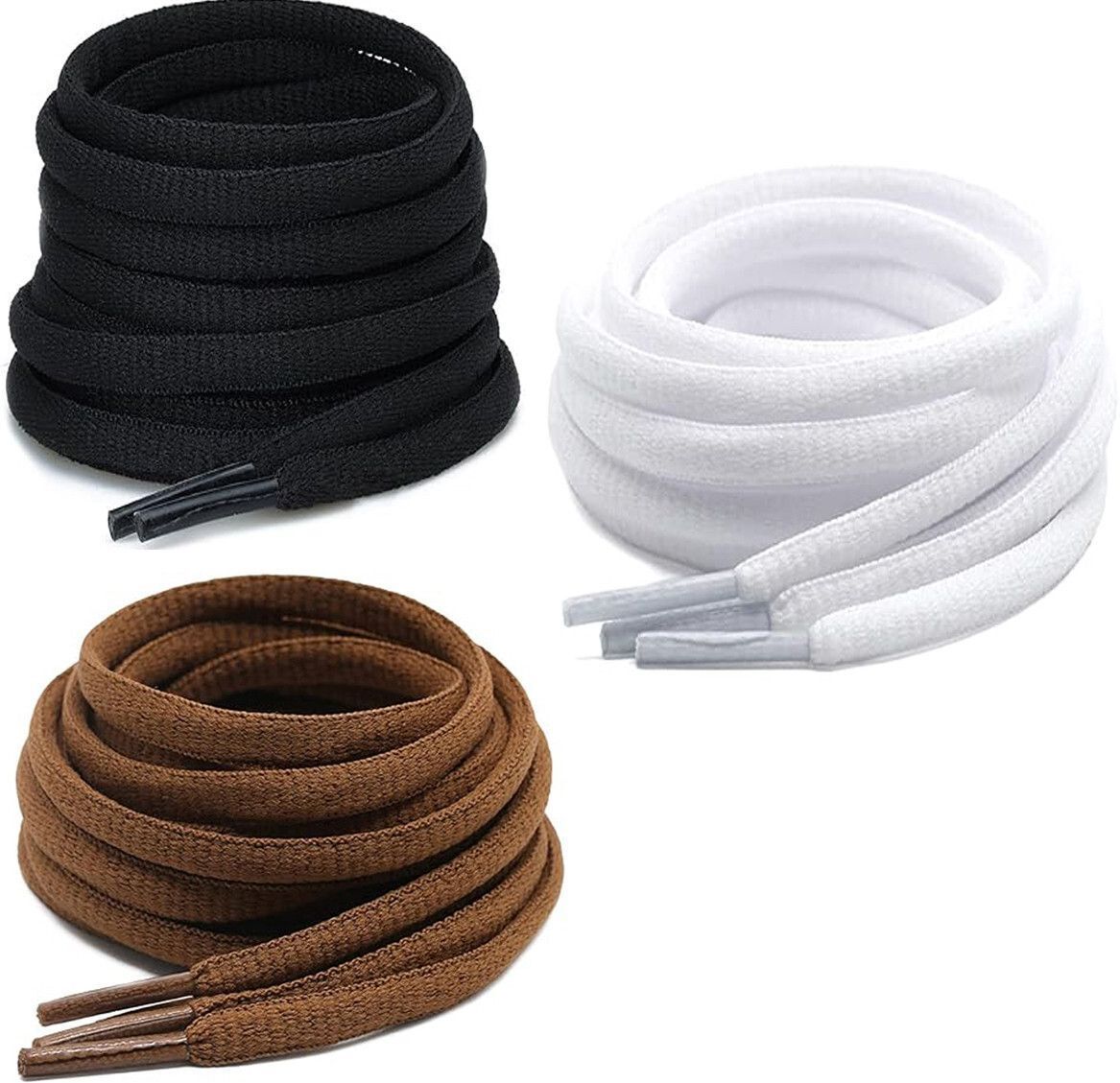DEVINO Shoe Lace Brown White Boot sports Oval Shoelace 120CM Shoe Lace-image-36