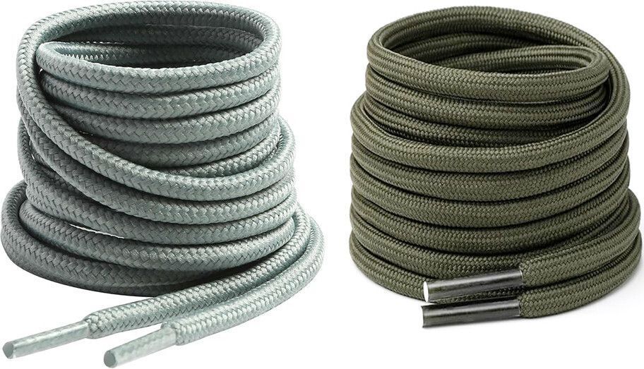 DEVINO shoe lace Round Army Green Light grey 120cm 2pair boot hiking sport Shoe Lace-image-19