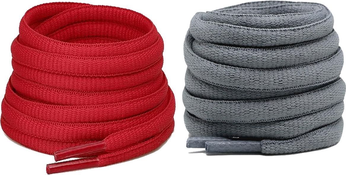 DEVINO shoe laces Grey Red Oval round 120cm for boot sport hiking shoe Shoe Lace-image-5