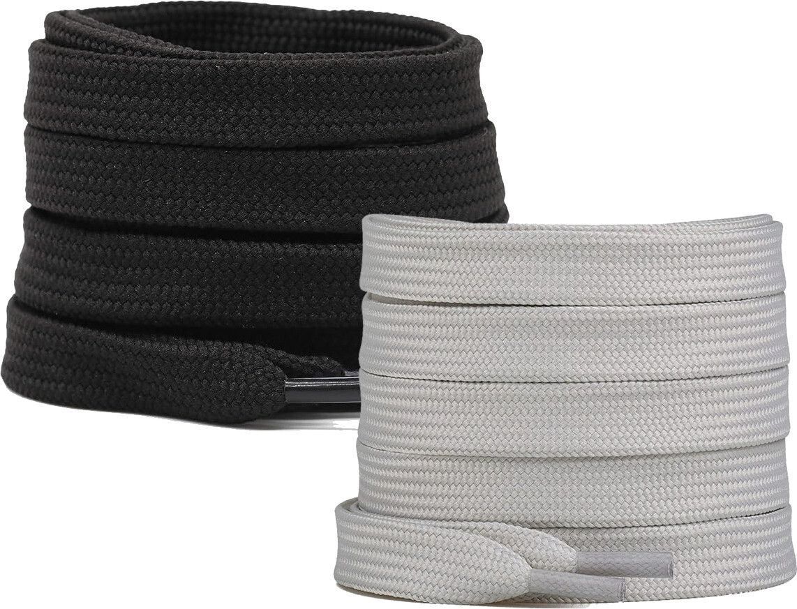 DEVINO Shoe Laces Flat Black Light Grey 150cm shoe lace for Sneakers Canvas shoes Shoe Lace-image-3