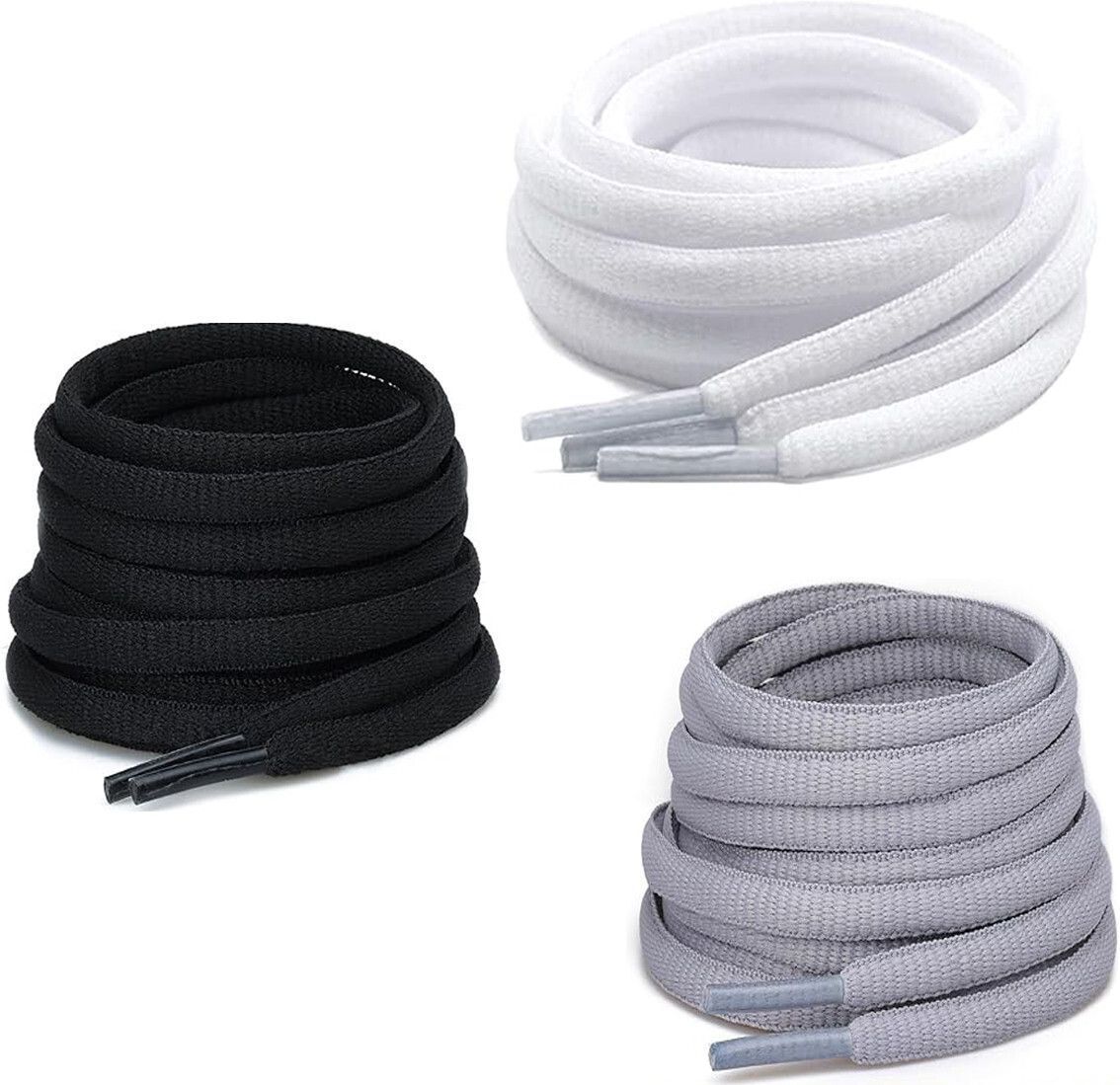 DEVINO Shoe Lace Black Grey White Boot sports Oval Shoelace 120CM Shoe Lace-image-0