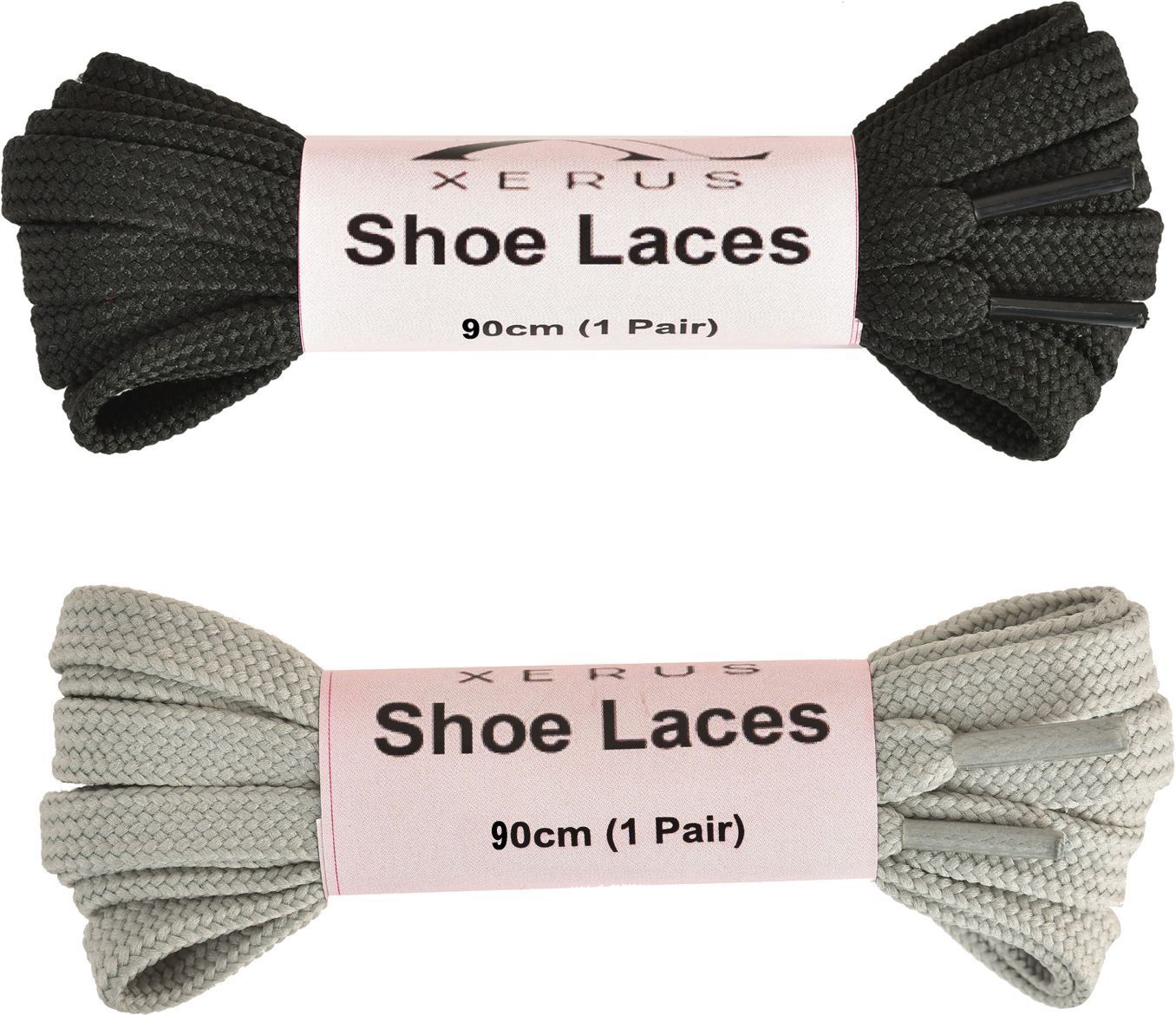 laceexp Flat Black Light Grey Shoe lace for sneakers canvas shoelaces Shoe Lace-image-4