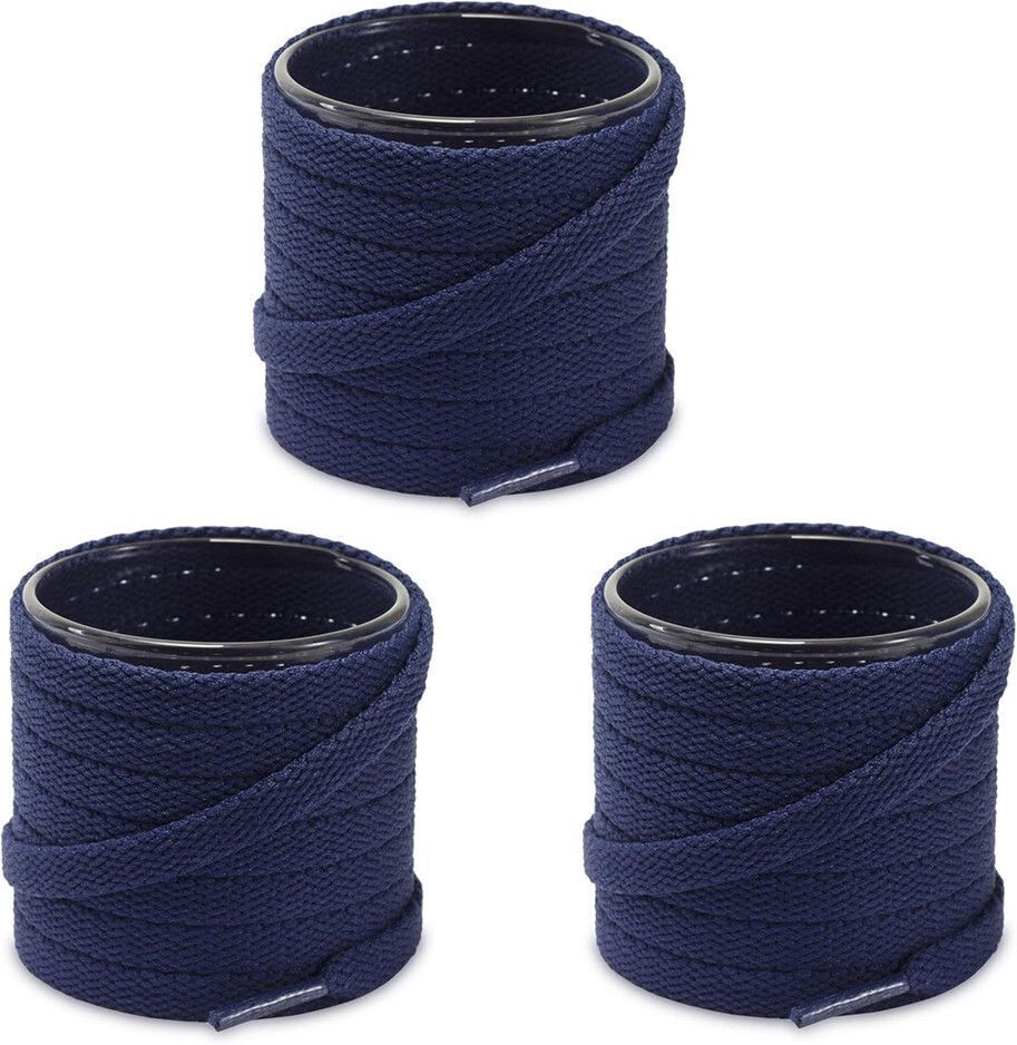DEVINO shoe laces Flat Navy Blue 90cm 3pair sneakers canvas Shoe Lace-image-27