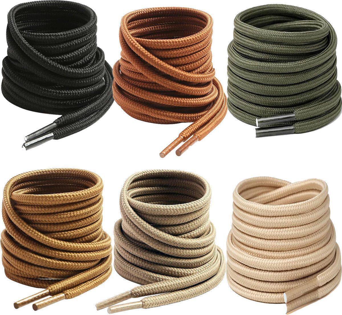 DEVINO shoe laces brown khaki Black Beige round 120cm for boot sport hiking shoes Shoe Lace-image-34