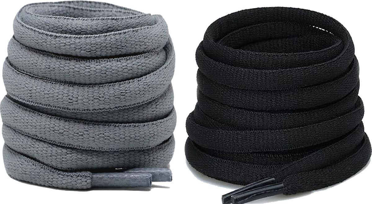 DEVINO shoe lace Black Grey Oval round 120cm for boot sport hiking shoe Shoe Lace-image-7
